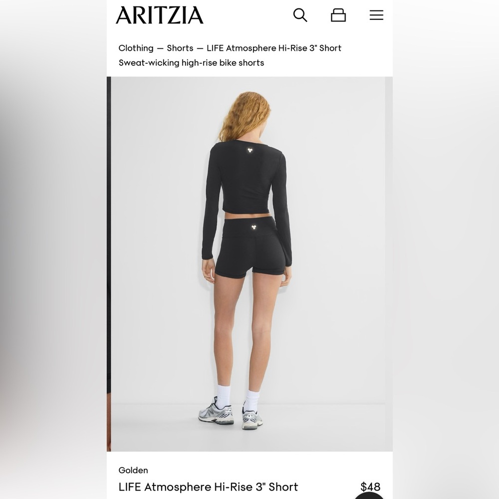 Women's Aritzia light grey athletic shorts - Picture 6 of 6